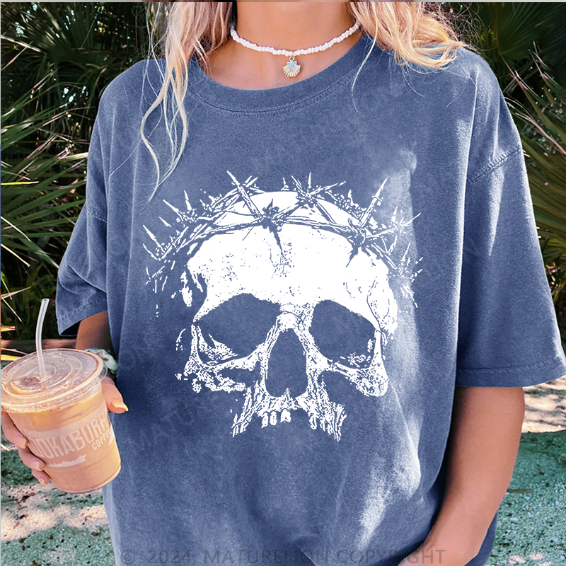 Maturelion Christus Damen Gewaschene Vintage T-Shirt