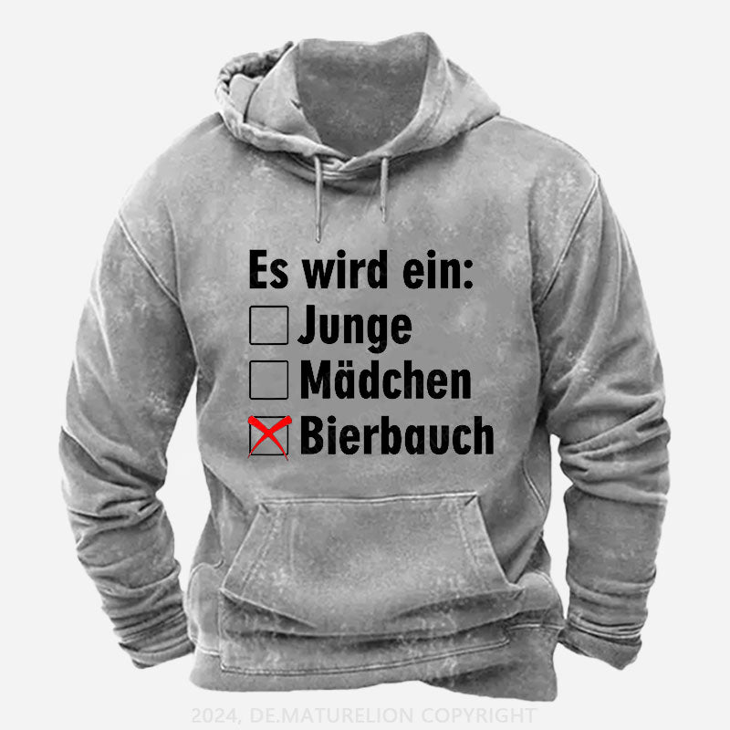 Es wird ein Bierbauch Bierliebhaber Bierbauch Hoodie