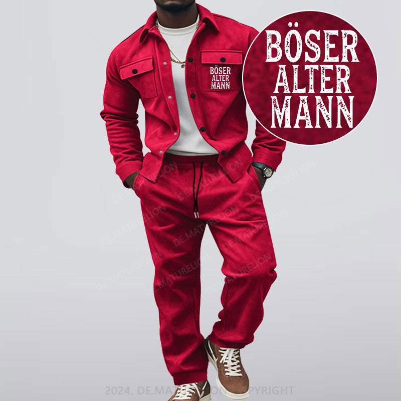 Maturelion Böser Alter Mann Jacke und Hose Set