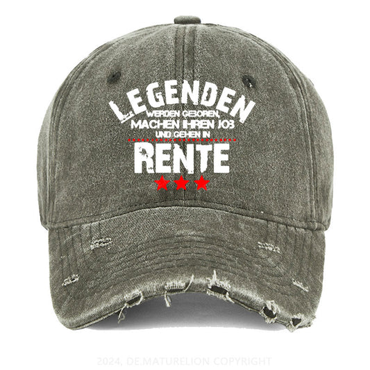 Legenden Werden Geboren Machen Ihren Job Und Gehen In Rente Gewaschene Vintage Cap