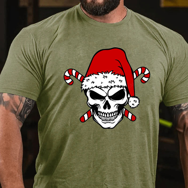 Frohe Weihnachten Schädel T-Shirt