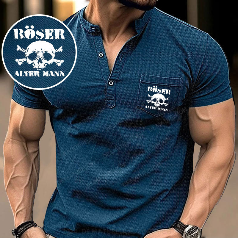 Böser Alter Mann Henley Shirt