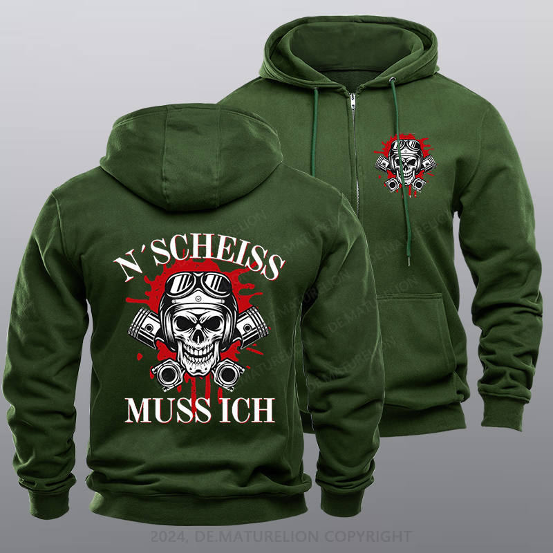 Maturelion N´Scheiß muss ich Reißverschluss Hoodie