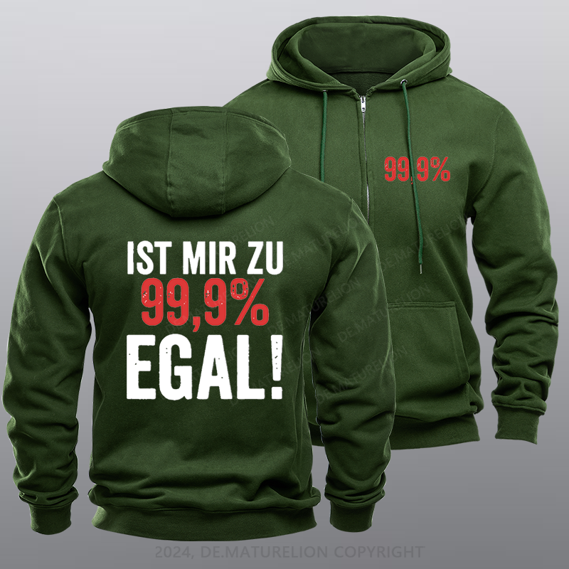 Maturelion Ist Mir Zu 99,9% Egal Reißverschluss Hoodie