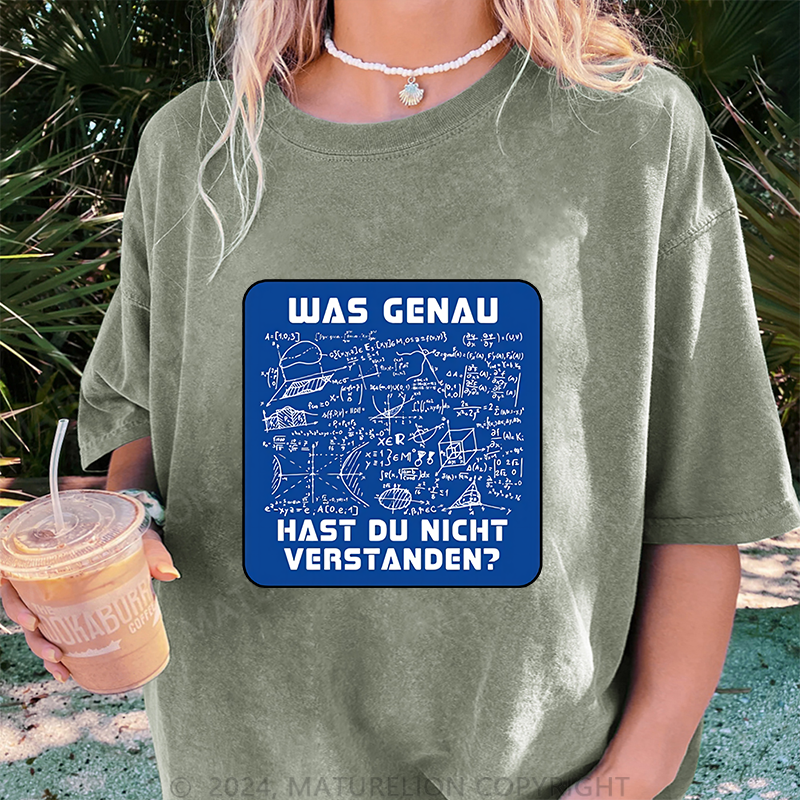 Maturelion Was Genau Damen Gewaschene Vintage T-Shirt