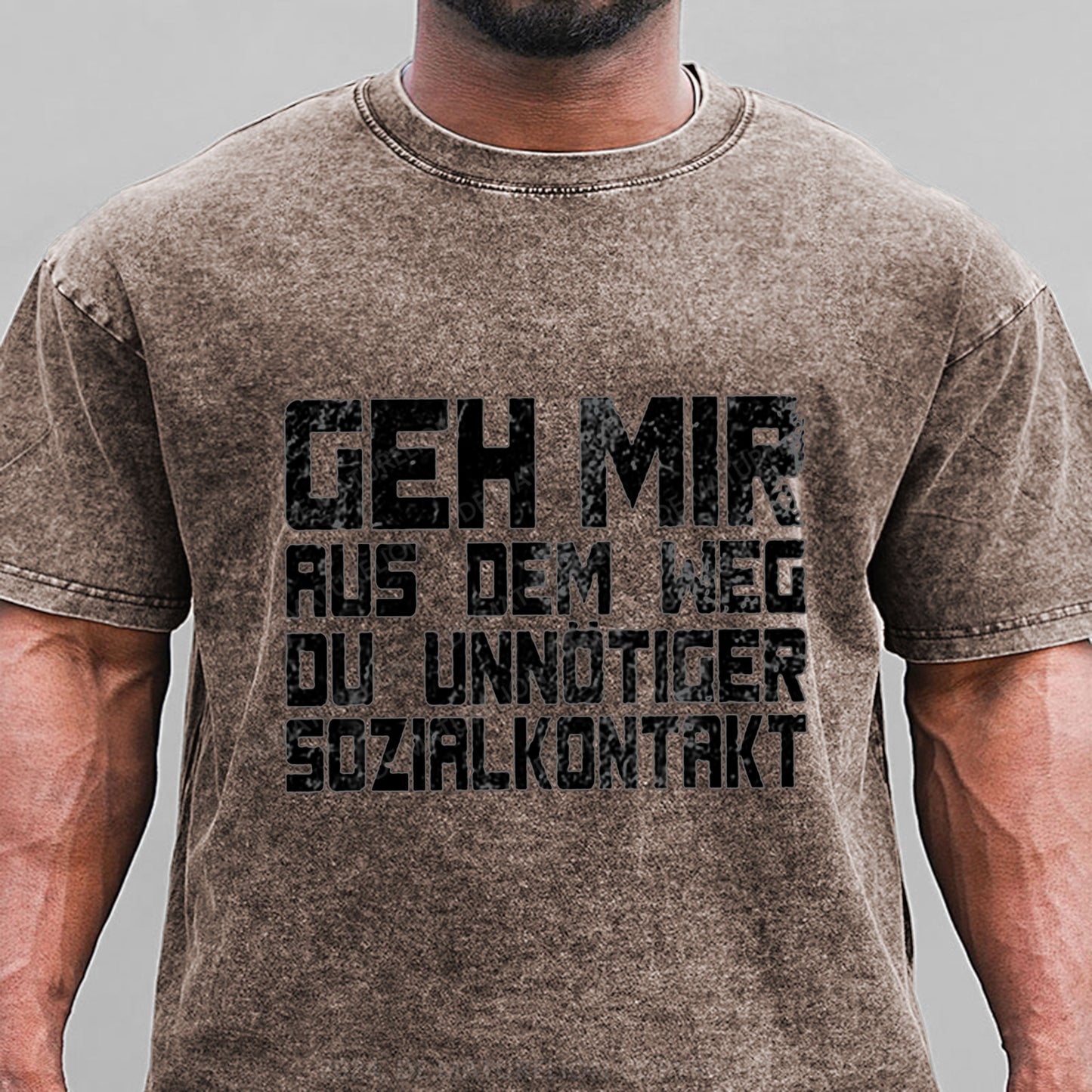 Geh Mir Aus Dem Weg Du Unnotiger Sozialkontakt Gewaschene Vintage T-Shirt