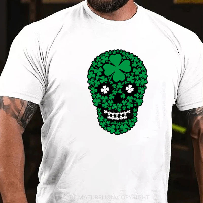 St. Patricks Tag Kleeblatt Skeleton T-Shirt