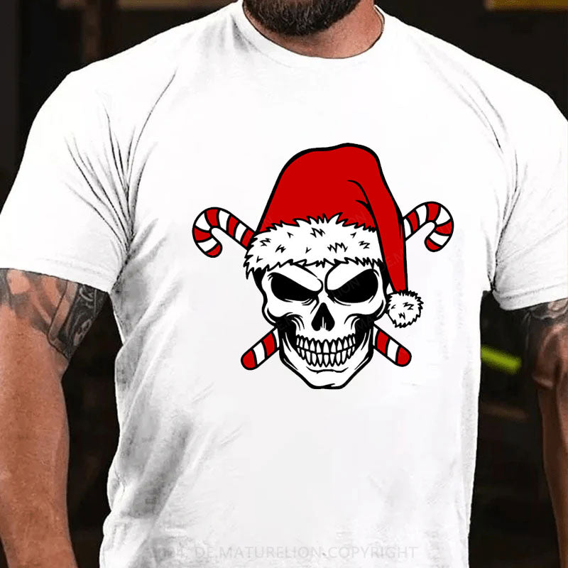 Frohe Weihnachten Schädel T-Shirt