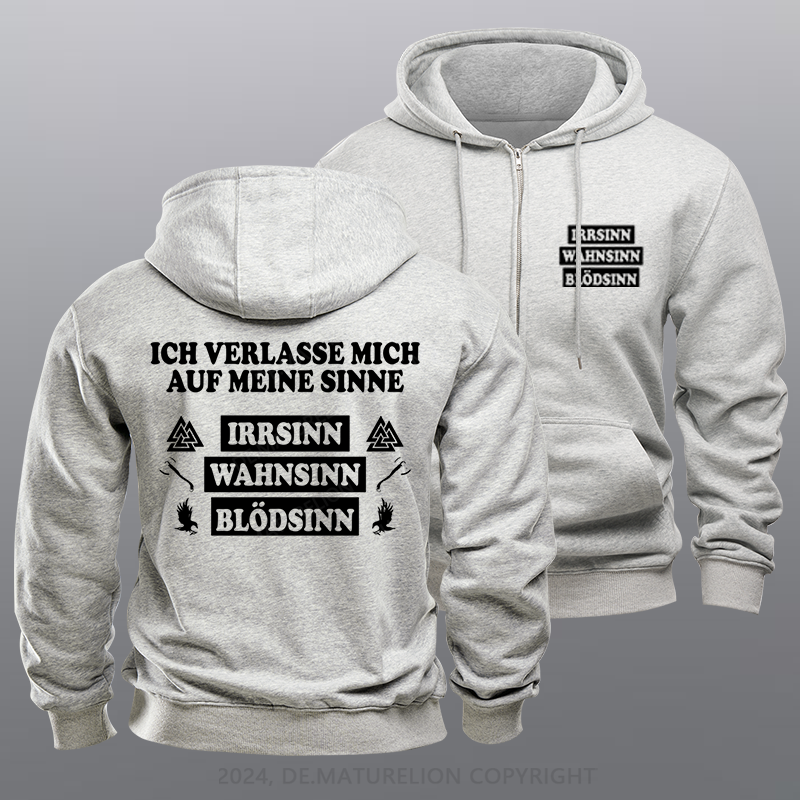 Maturelion Meine Sinne Reißverschluss Hoodie