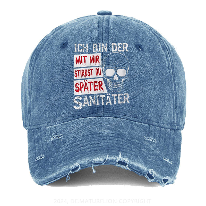 Ich bin der Sanitäter Halloween Gewaschene Vintage Cap