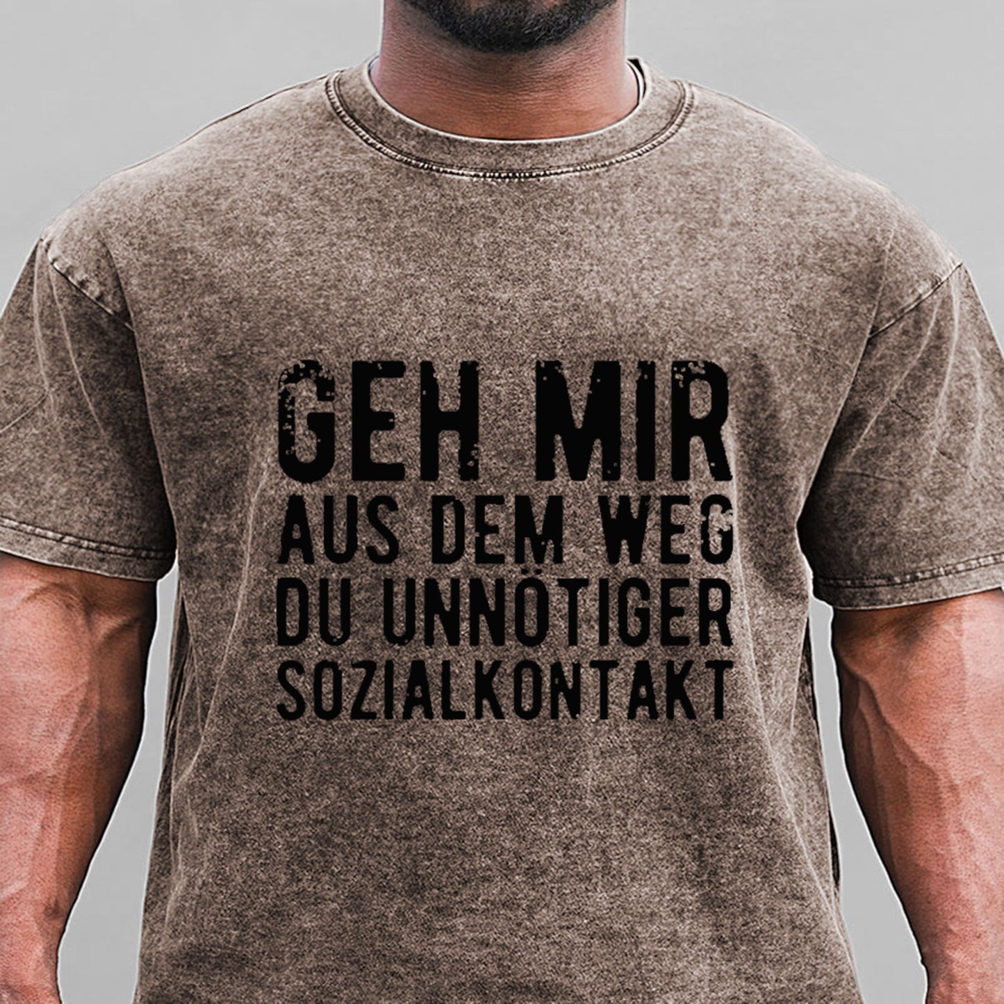 Geh Mir Aus Dem Weg Du Unnötiger Sozialkontakt Gewaschene Vintage T-Shirt