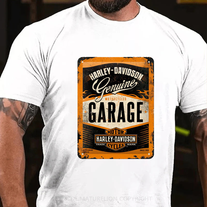 Maturelion Harley Davidson Garage T-Shirt