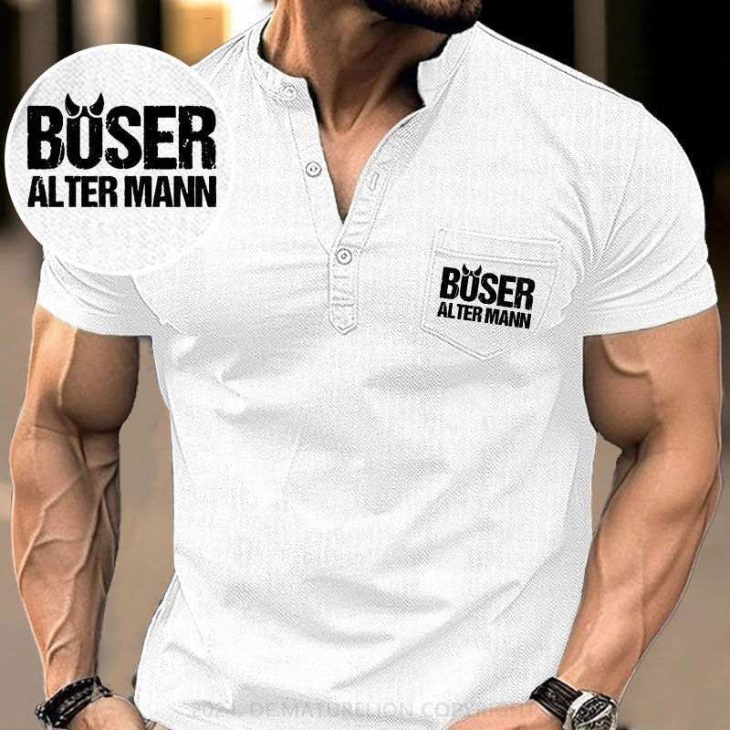 Böser Alter Mann Henley Shirt