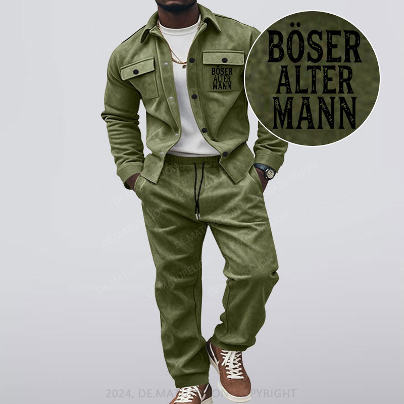 Maturelion Böser Alter Mann Jacke und Hose Set