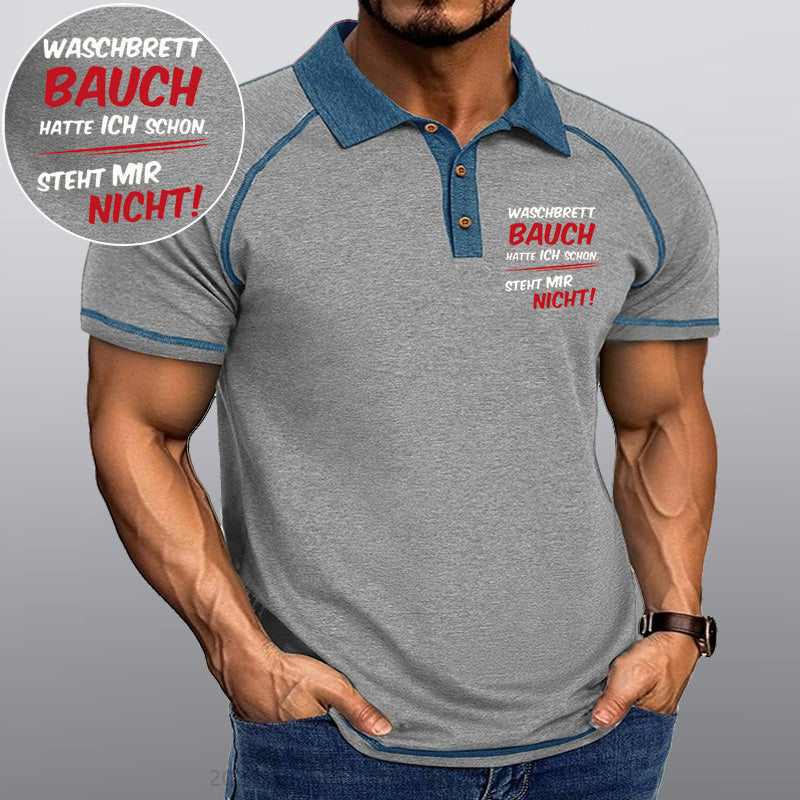 Maturelion Waschbrett Bauch Hatte Ich Schon Steht Mir Nicht Kragen T-Shirt
