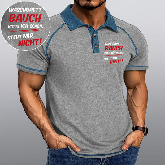 Maturelion Waschbrett Bauch Hatte Ich Schon Steht Mir Nicht Kragen T-Shirt