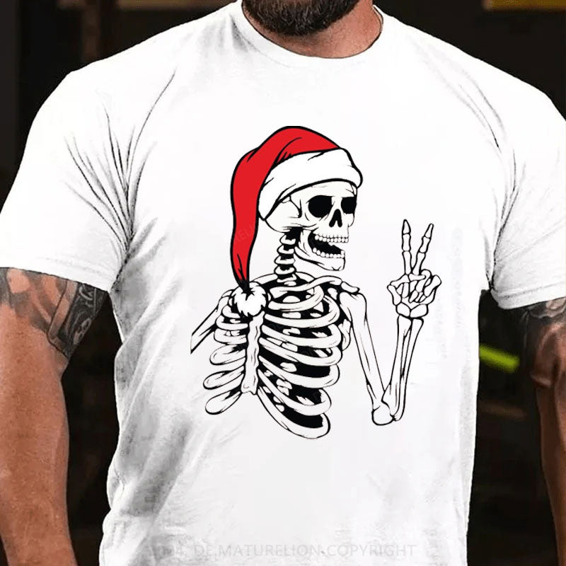 Weihnachten Schädel T-Shirt