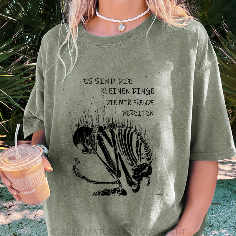 Maturelion Freude Bereiten Damen Gewaschene Vintage T-Shirt