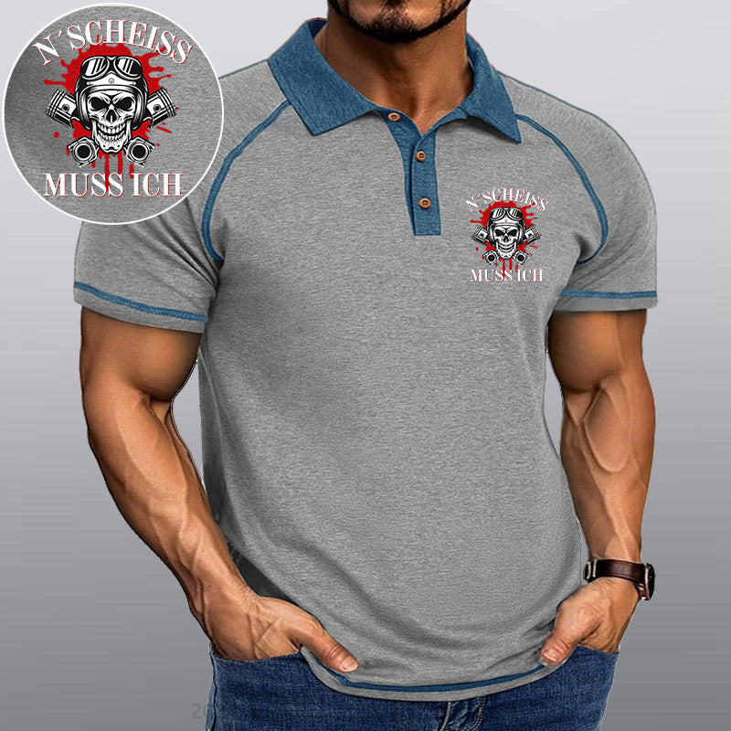 Maturelion N´Scheiß muss ich Kragen T-Shirt