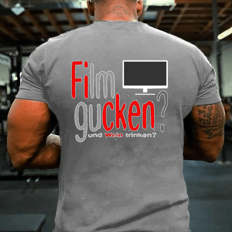 Film gucken ficken Wein trinken T-Shirt