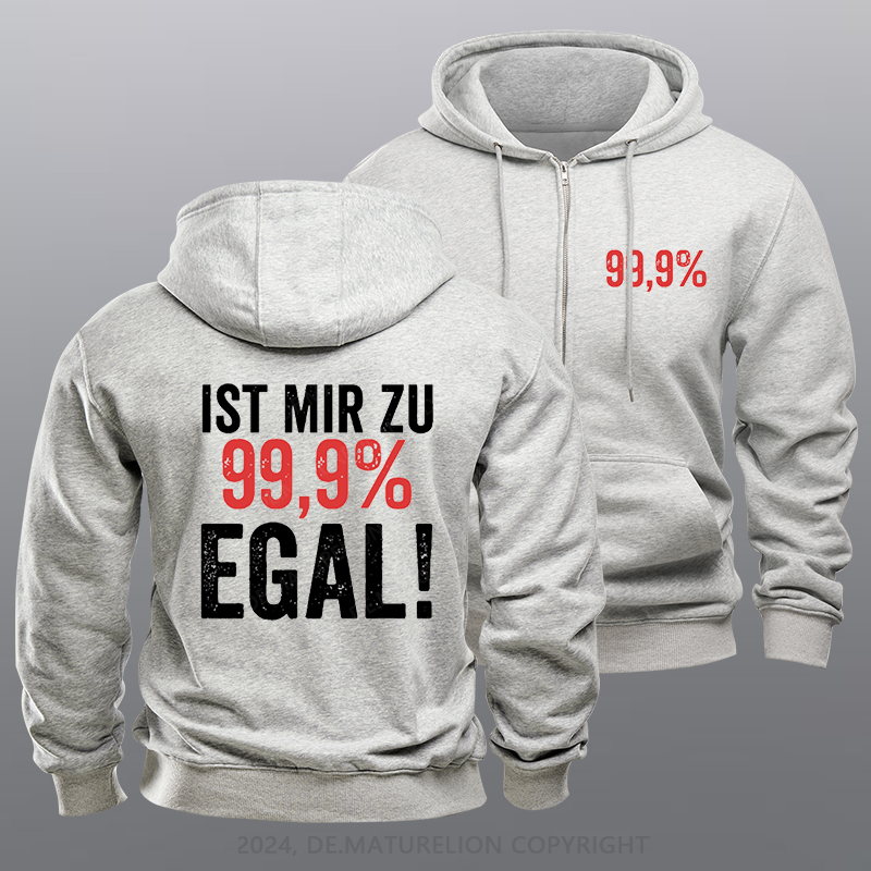 Maturelion Ist Mir Zu 99,9% Egal Reißverschluss Hoodie