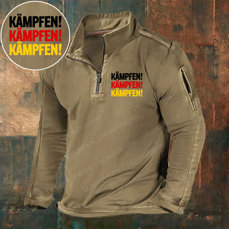 Kämpfen Kämpfen Kämpfen Stehkragen Reißverschluss Polo Shirt