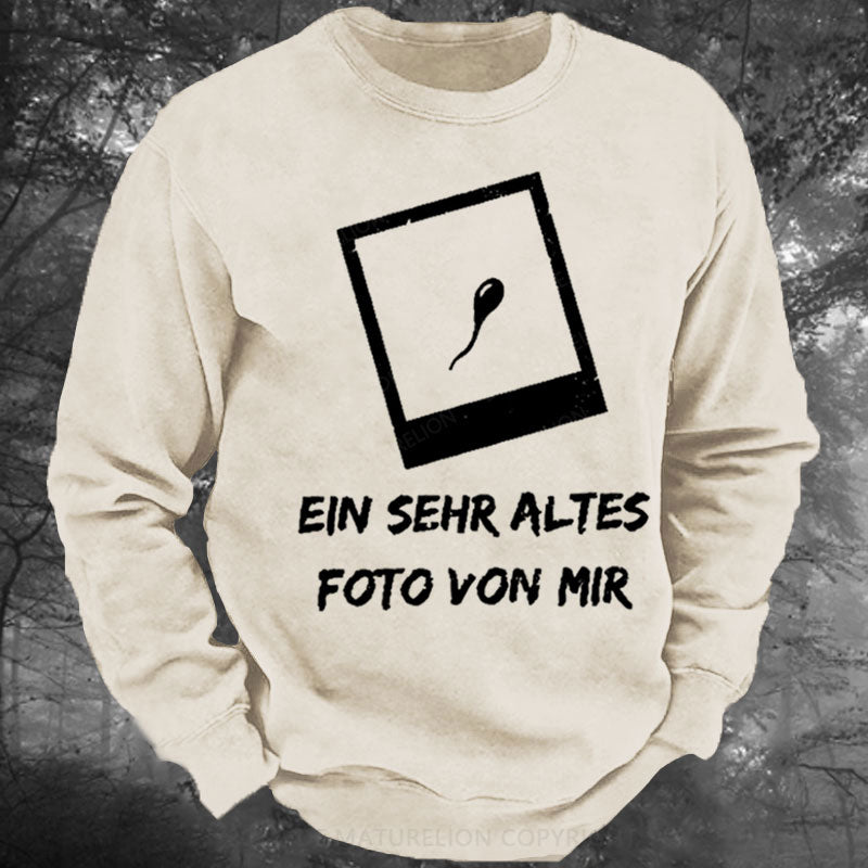 Ein Sehr Altes Foto Von Mir Gewaschenes Sweatshirt