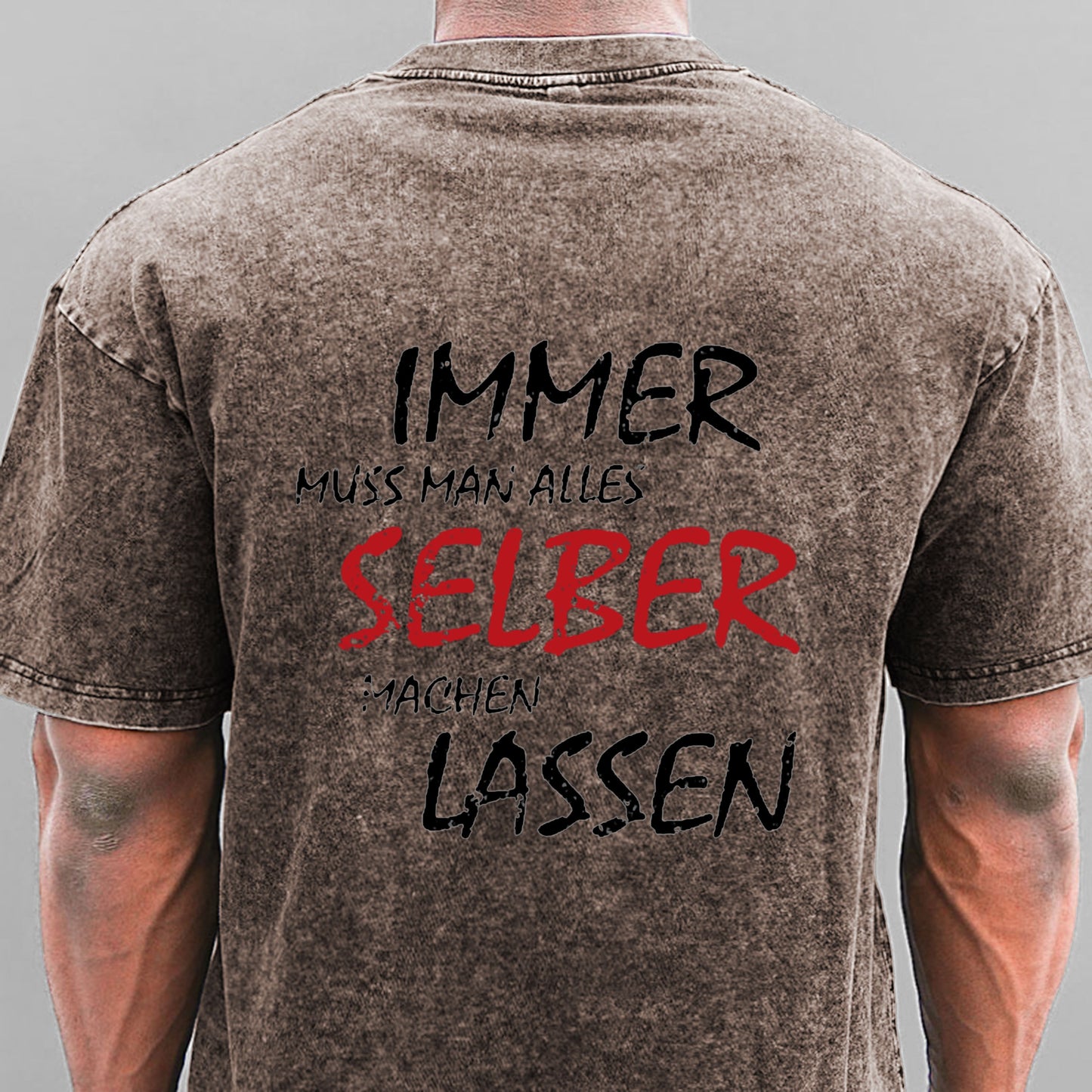 Immer Muss Man Alles Selber Machen Lassen Gewaschene Vintage T-Shirt