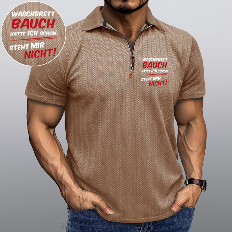 Maturelion Waschbrett Bauch Hatte Ich Schon Steht Mir Nicht Kragen T-Shirt