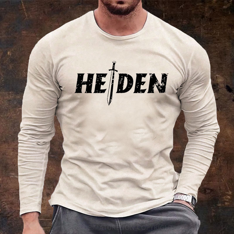 Heiden Männer Langarm Shirt