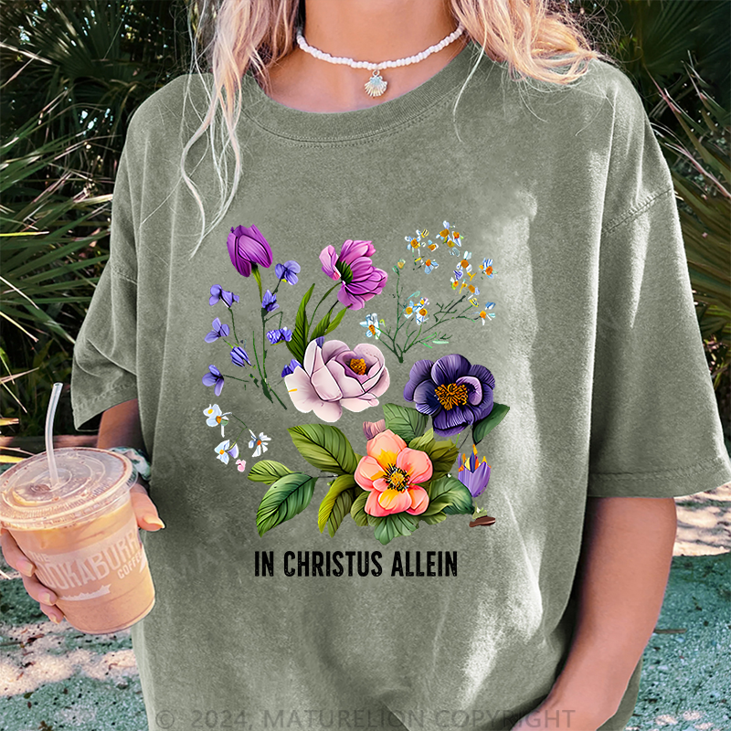 Maturelion In Christus Allein Damen Gewaschene Vintage T-Shirt