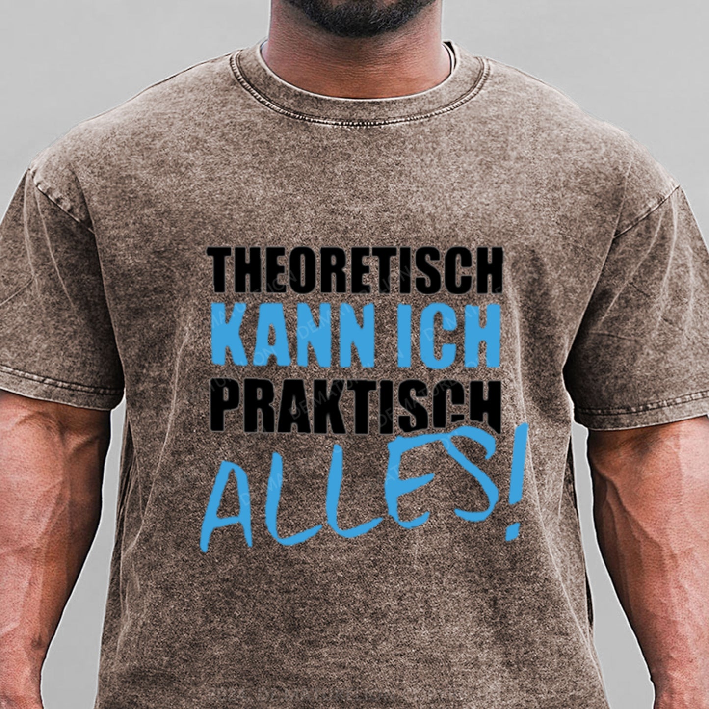 Theoretisch Kann Ich Praktisch Alles Gewaschene Vintage T-Shirt