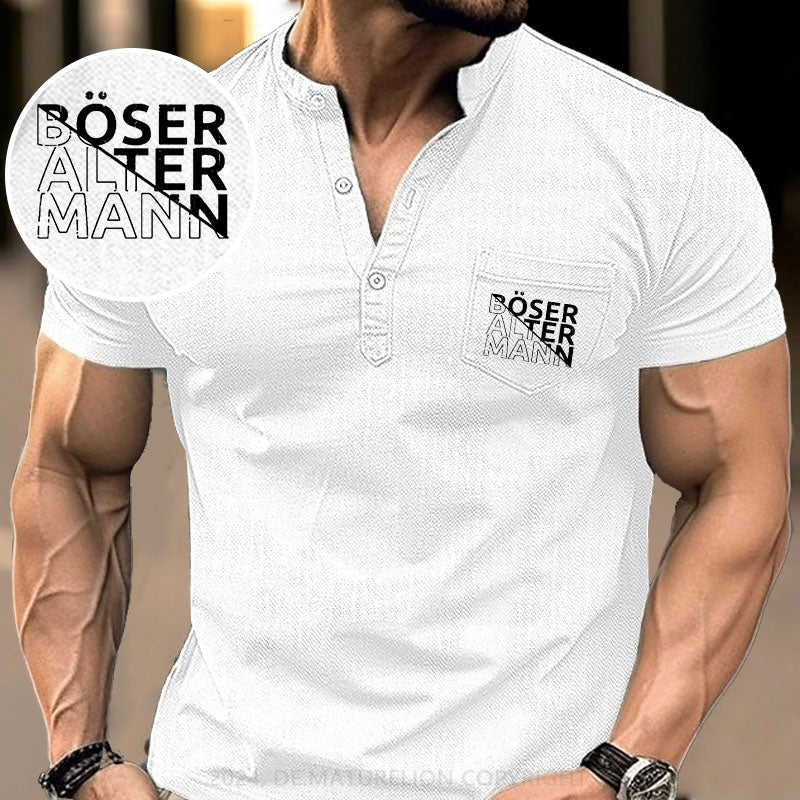 Böser Alter Mann Henley Shirt