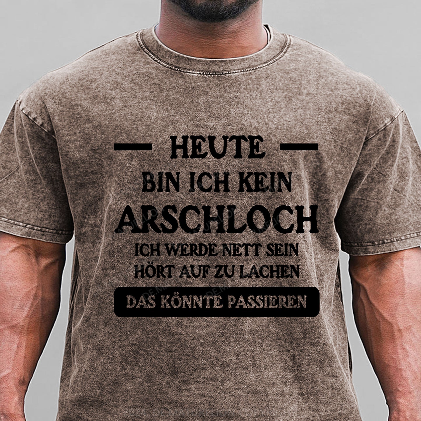 Heute werde ich kein Arschloch sein, ich werde nett sein. Hört auf zu lachen, das könnte passieren Gewaschene Vintage T-Shirt