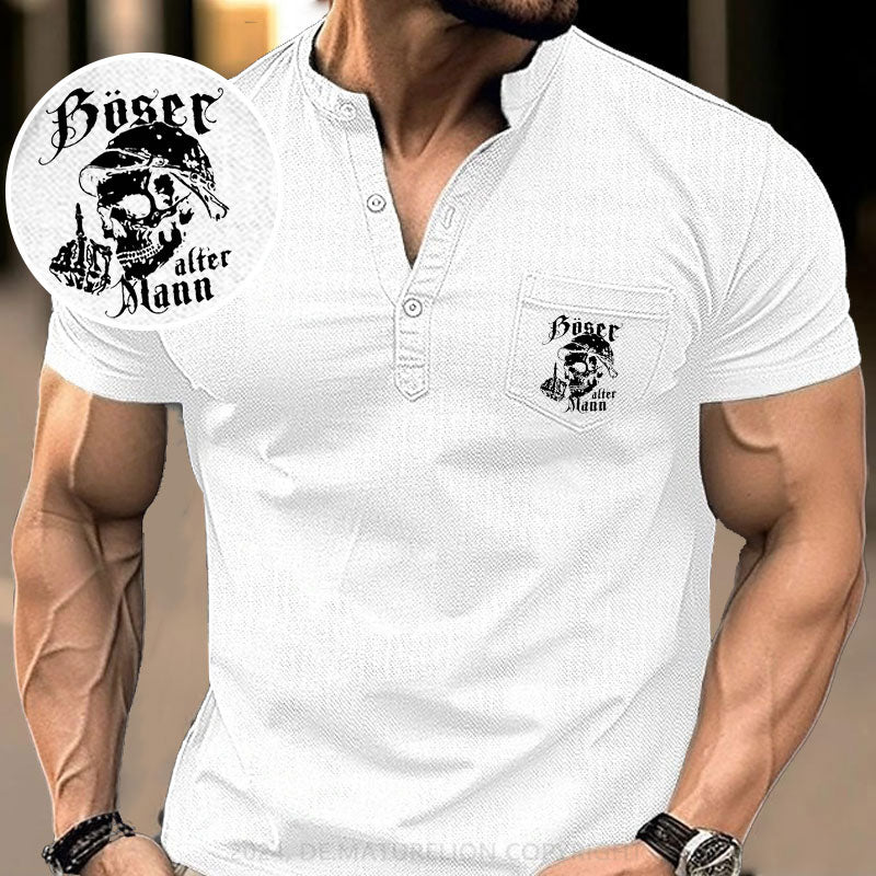 Böser Alter Mann Henley Shirt