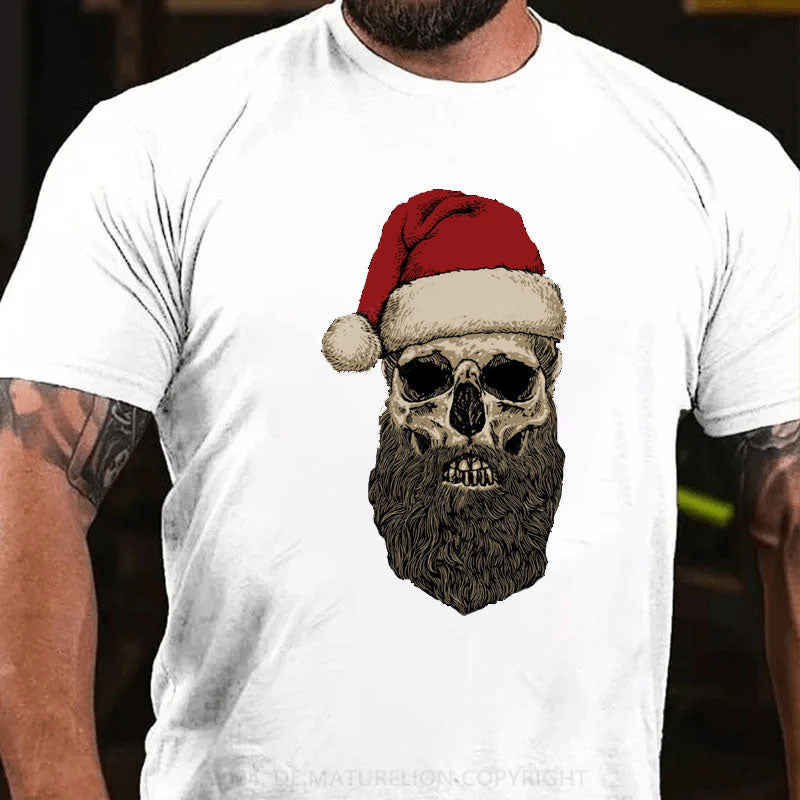 Frohe Weihnachten Weihnachtsschädel T-Shirt