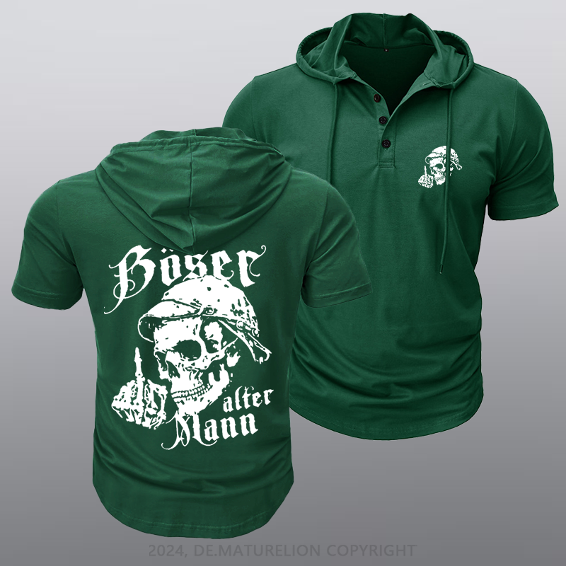 Maturelion Böser Alter Mann Kapuze T-Shirt