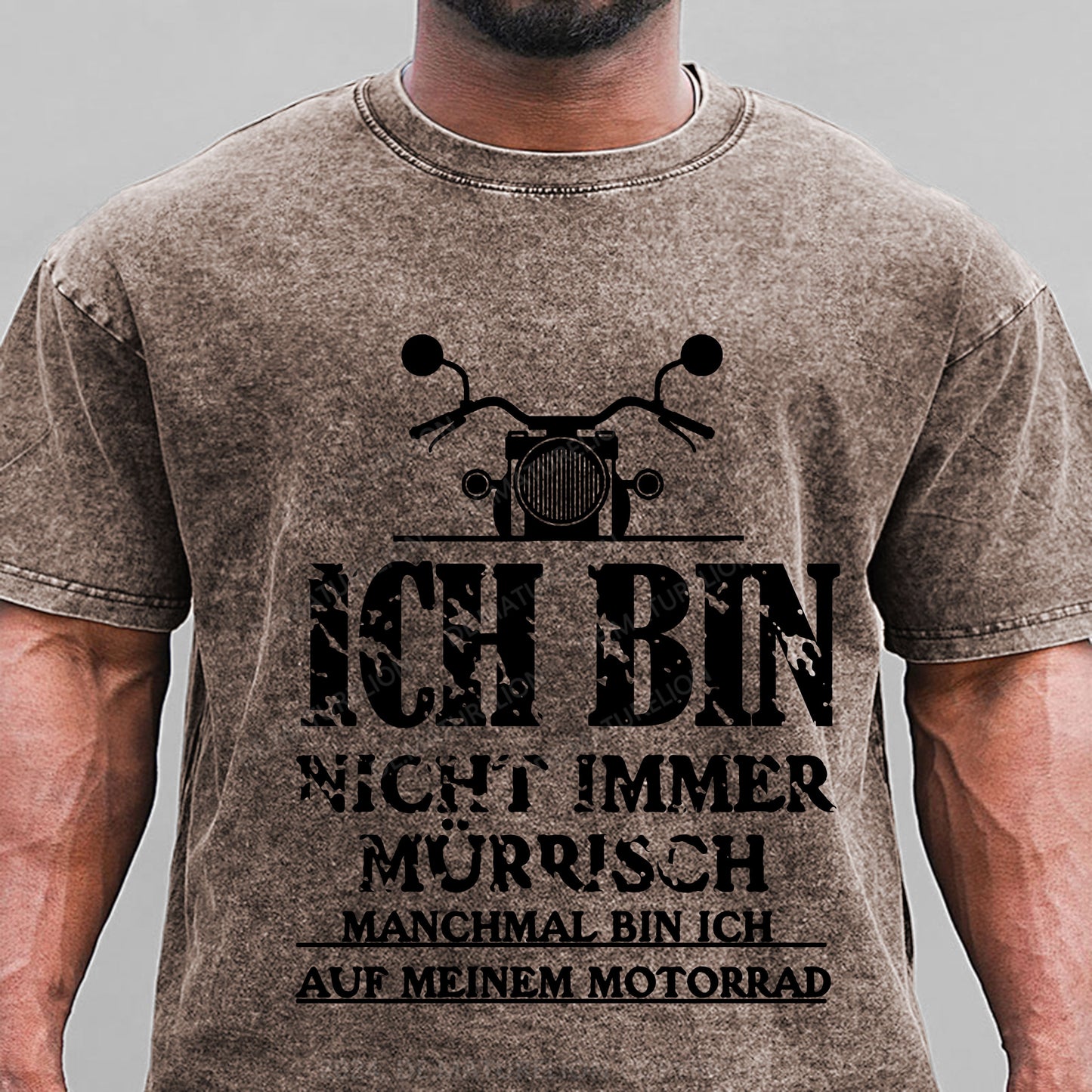 Ich bin nicht immer mürrisch. Manchmal bin ich auf meinem Motorrad Gewaschene Vintage T-Shirt