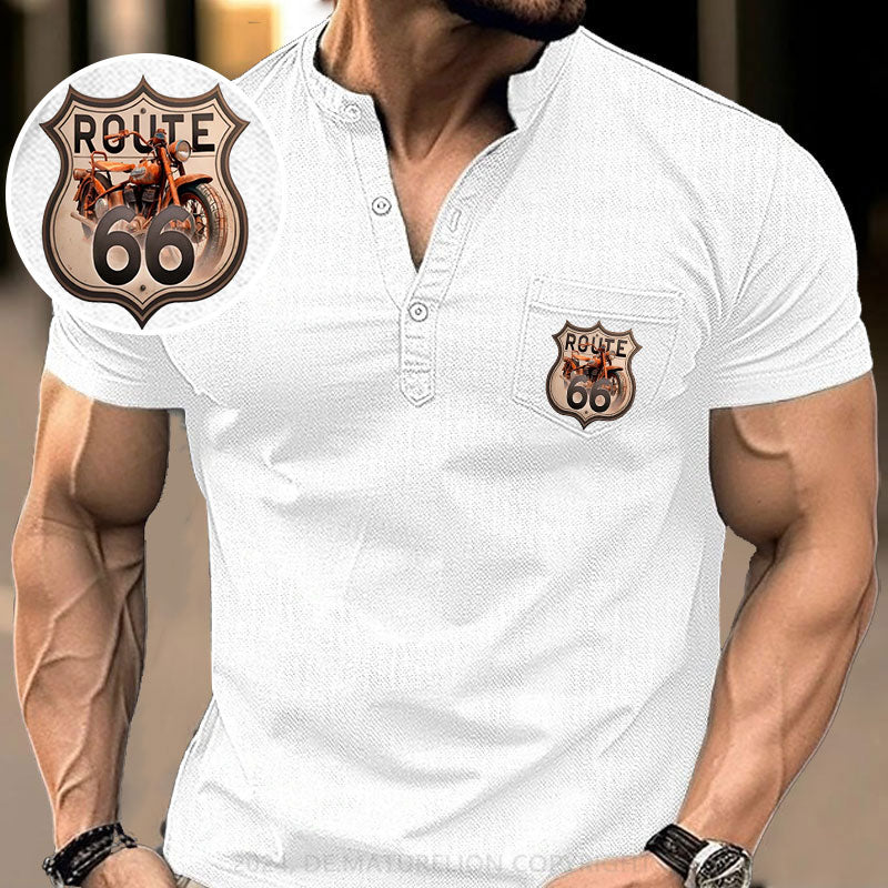 Route 66 Henley Shirt