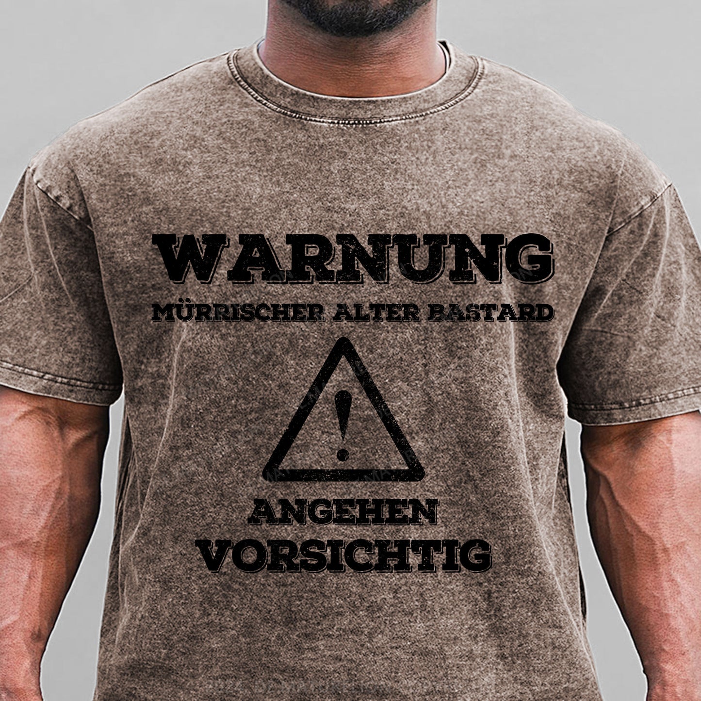 Warnung Mürrischer Alter Bastard Angehen Vorsichtig Gewaschene Vintage T-Shirt