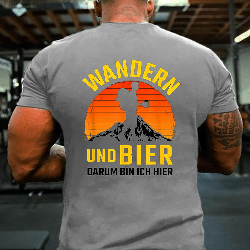 Wanderer Berge Wandern und Bier T-Shirt