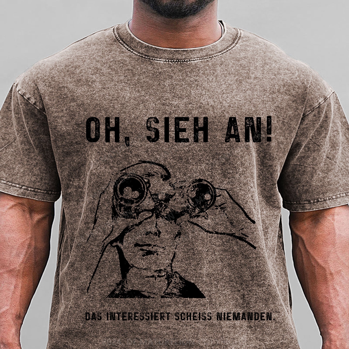 Oh, Sieh An! Das Interessiert Scheiss Niemanden Gewaschene Vintage T-Shirt