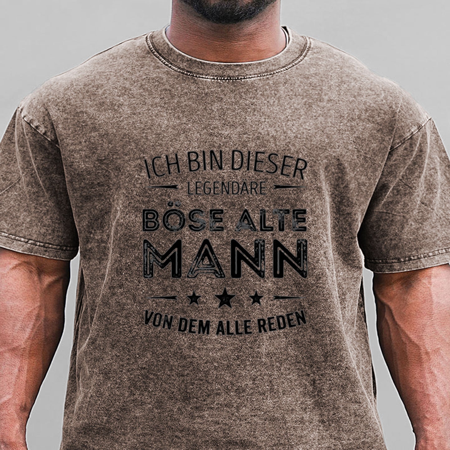 Böser Alter Mann Gewaschene Vintage T-Shirt