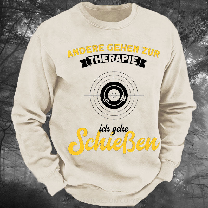 Sport Männer Sport Schütze Gewaschenes Sweatshirt