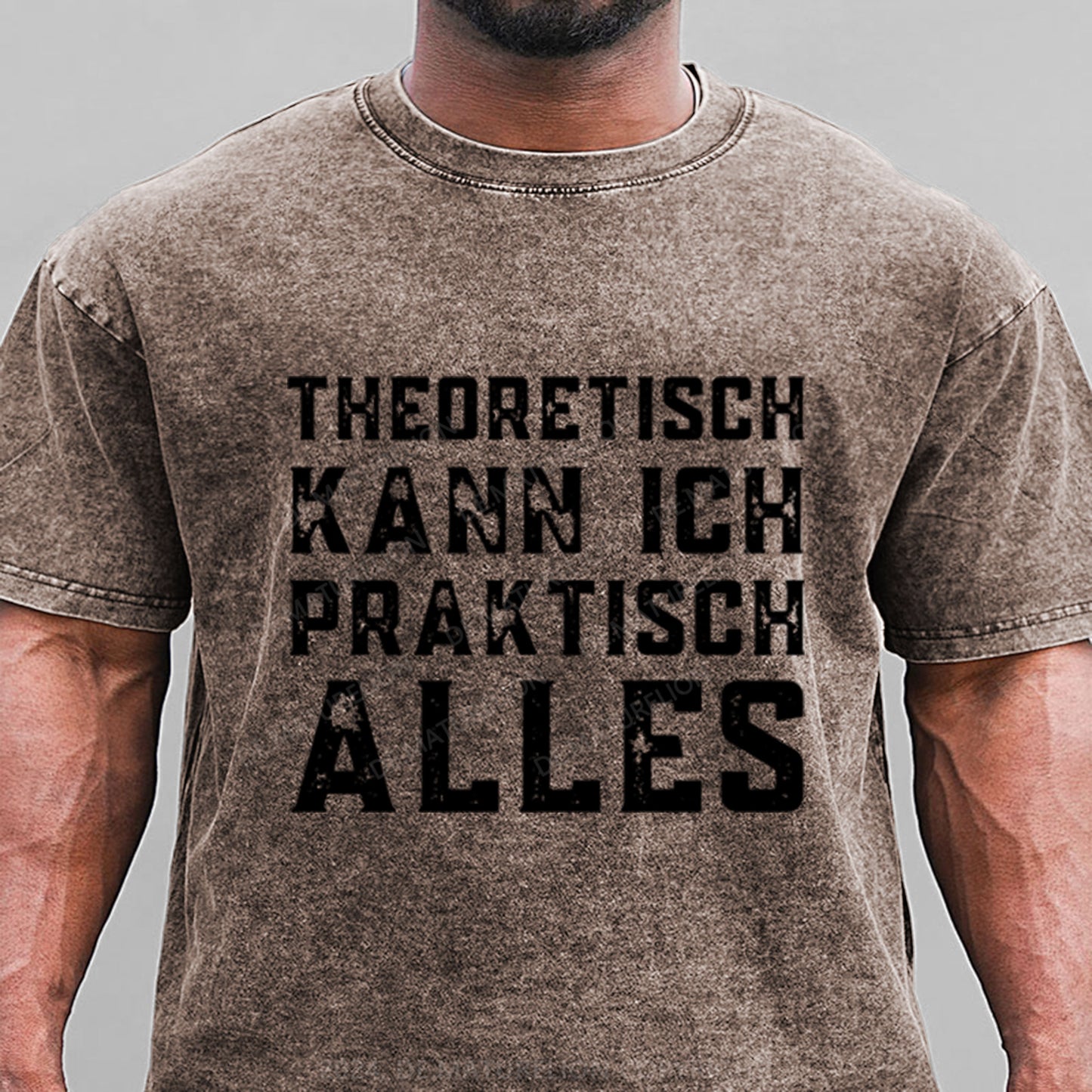 Theoretisch Kann Ich Praktisch Alles Gewaschene Vintage T-Shirt