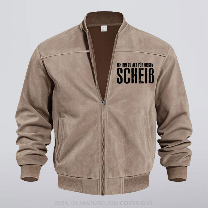 Maturelion Ich Bin Zu Alt Für Diesen Scheiß Einfarbige Reißverschluss Jacke