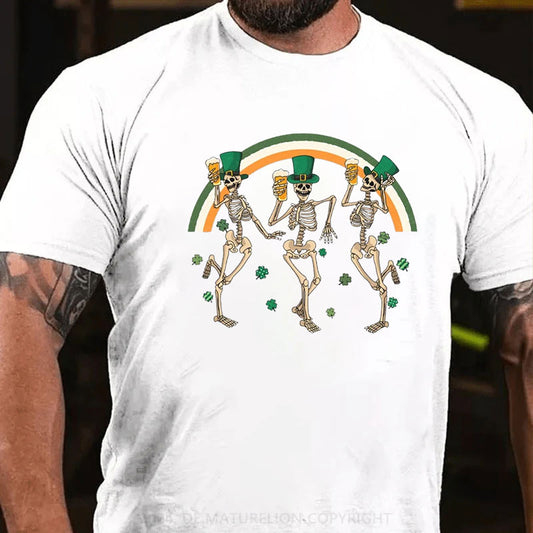 St. Patricks Tag Skeleton Tanzen T-Shirt