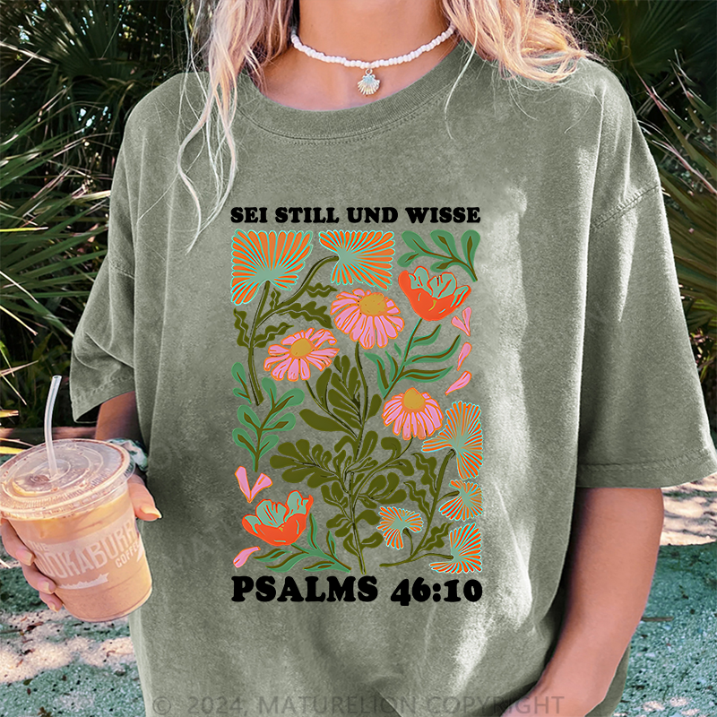Maturelion Sei Still und Wisse Damen Gewaschene Vintage T-Shirt