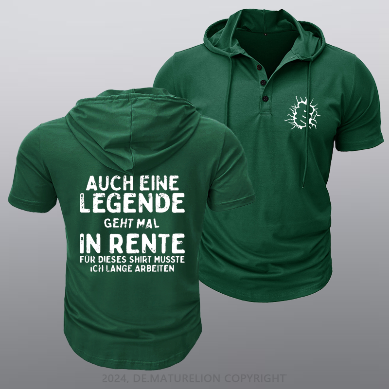 Maturelion Auch Eine Legende Geht Mal In Rente Kapuze T-Shirt