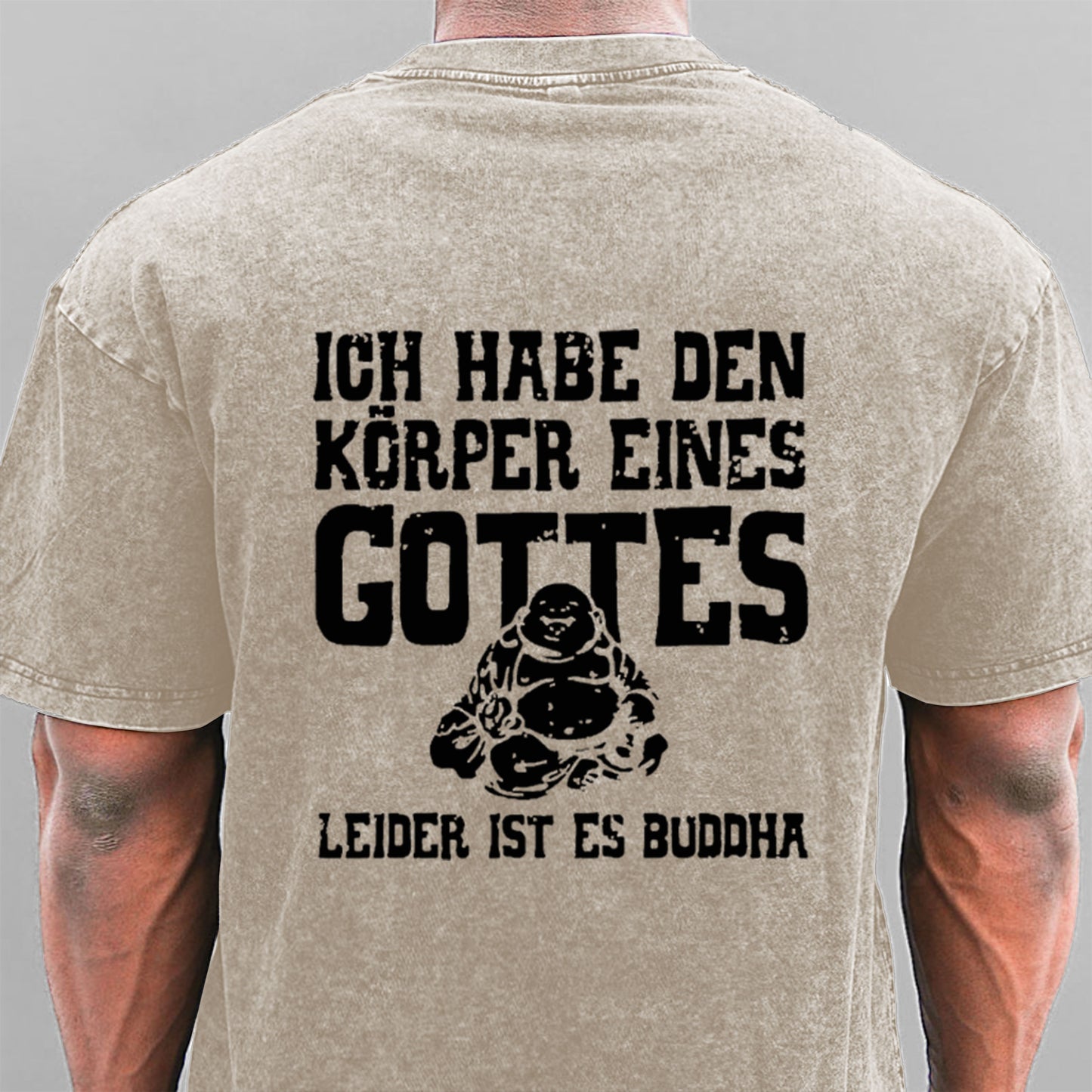 Ich Habe Den Körper Eines Gottes Leider Ist Es Buddha Gewaschene Vintage T-Shirt